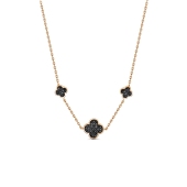 Колье из золота с черными фианитами