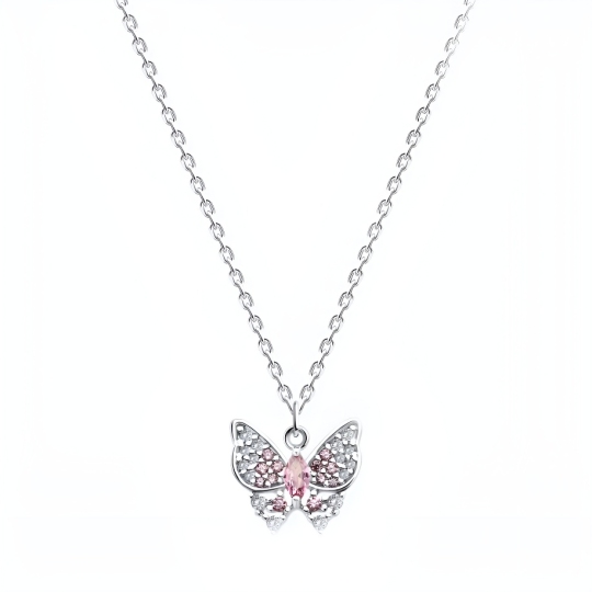 Колье из серебра с фианитами