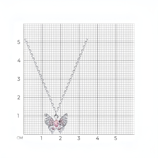 Колье из серебра с фианитами