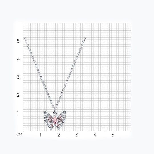Колье из серебра с фианитами