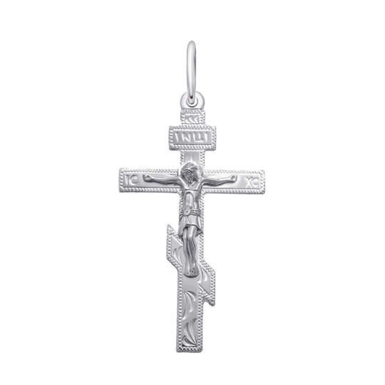 Подвеска-крест из серебра
