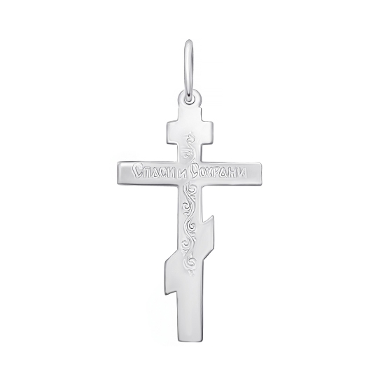 Подвеска-крест из серебра