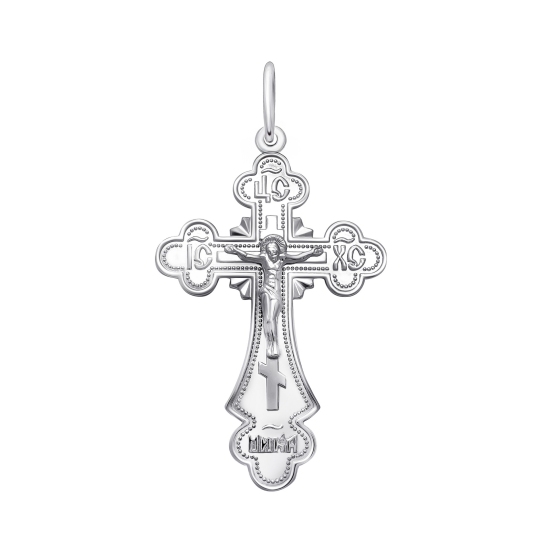 Подвеска-крест из серебра