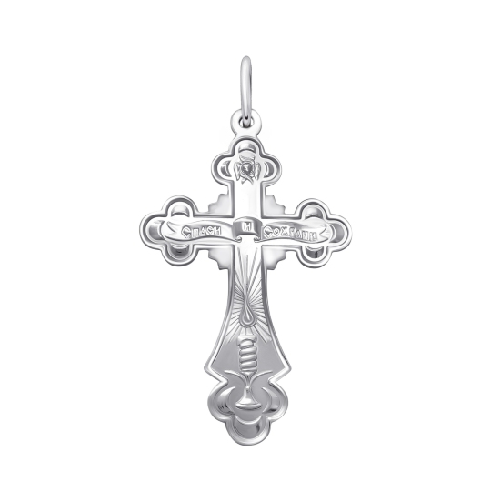 Подвеска-крест из серебра