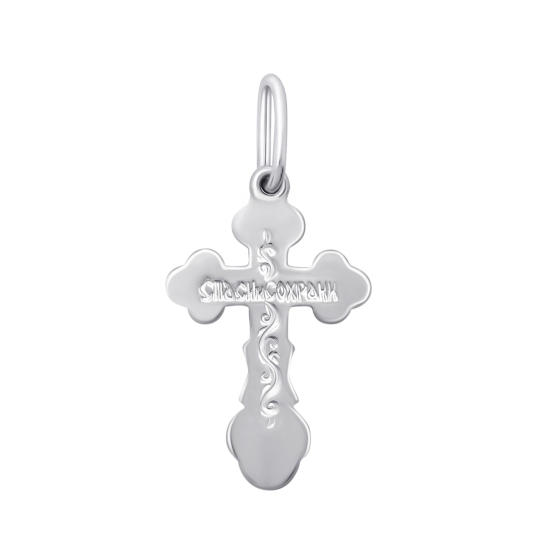 Подвеска-крест из серебра