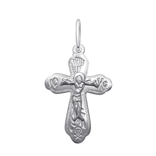 Подвеска-крест из серебра