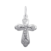 Подвеска-крест из серебра