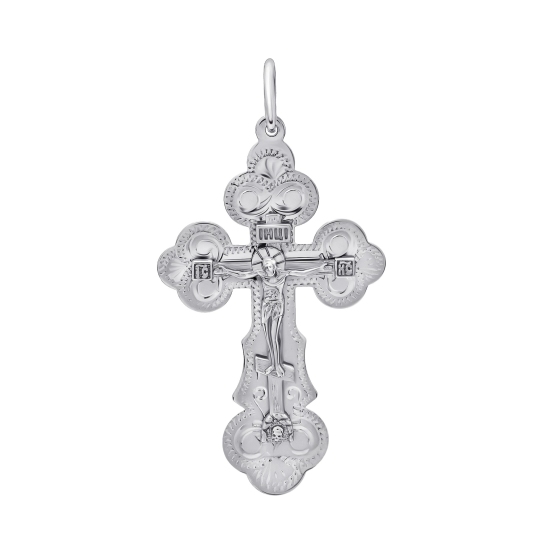 Подвеска-крест из серебра