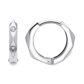 Серьги из серебра с фианитами