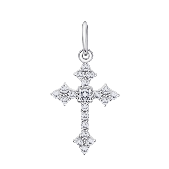 Подвеска из серебра с фианитами
