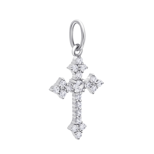 Подвеска из серебра с фианитами