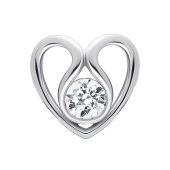 Подвеска из серебра с фианитом