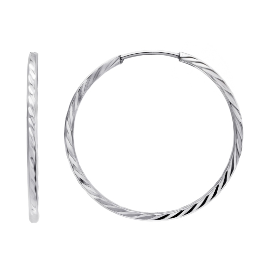 Серьги-конго из серебра