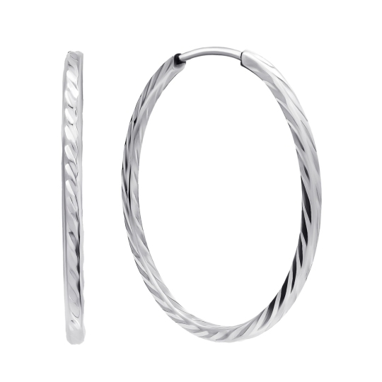 Серьги-конго из серебра