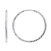 Серьги-конго из серебра