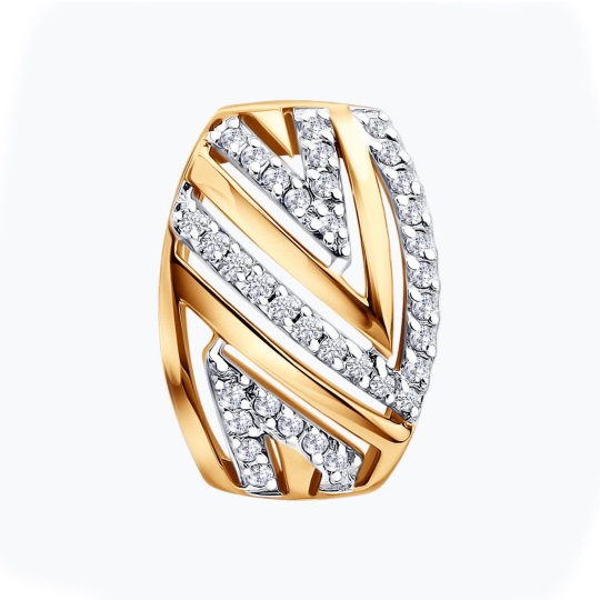 Подвеска из золота с фианитами