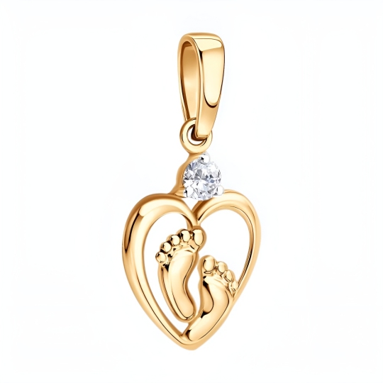 Подвеска из золота с фианитом