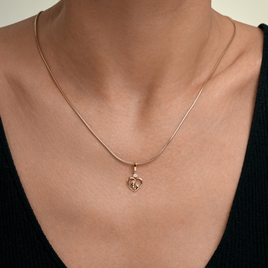 Подвеска из золота с фианитом