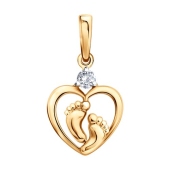 Подвеска из золота с фианитом