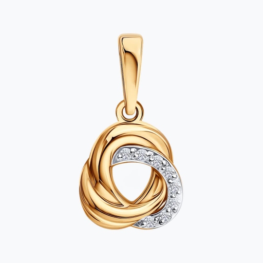 Подвеска из золота с фианитами