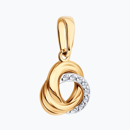 Подвеска из золота с фианитами