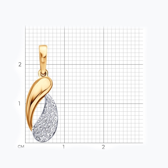 Подвеска из золота с фианитами