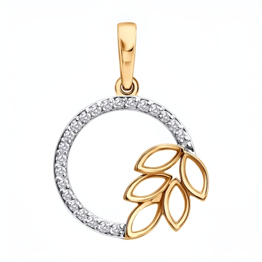 Подвеска из золота с фианитами