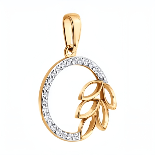 Подвеска из золота с фианитами