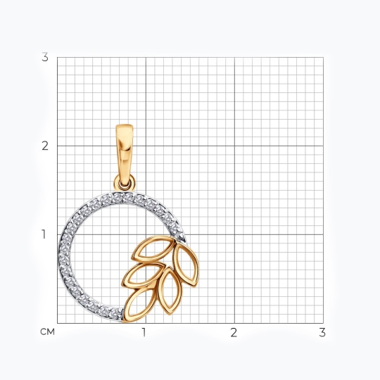 Подвеска из золота с фианитами