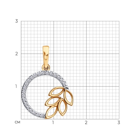 Подвеска из золота с фианитами