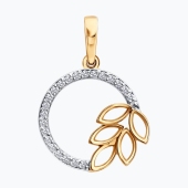 Подвеска из золота с фианитами