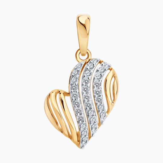 Подвеска из золота с фианитами