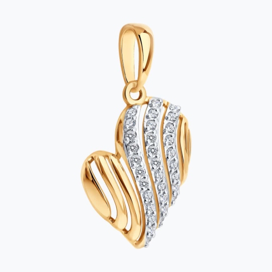 Подвеска из золота с фианитами