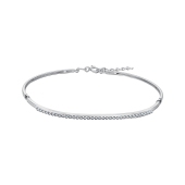 Браслет из серебра с фианитами