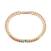 Браслет из золота с бриллиантами и изумрудом