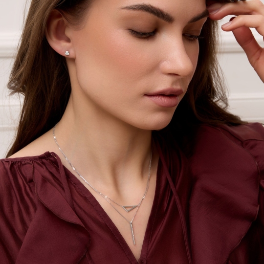 Колье из белого золота с бриллиантами