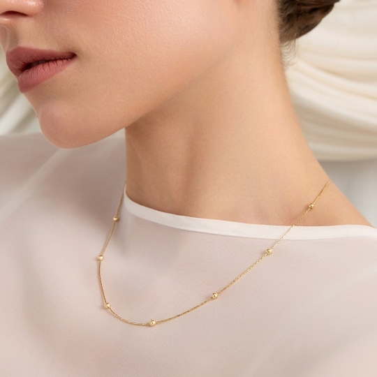 Колье из лимонного золота