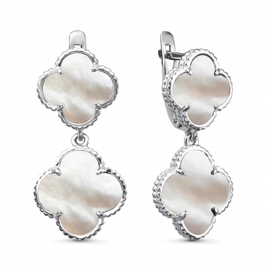 Серьги из серебра с перламутром