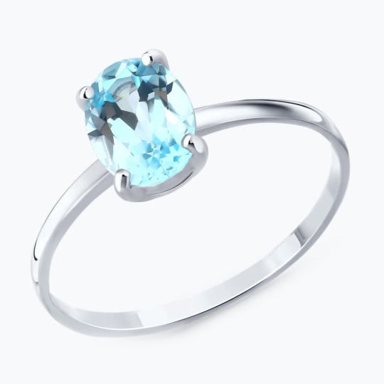 Кольцо из серебра с топазом