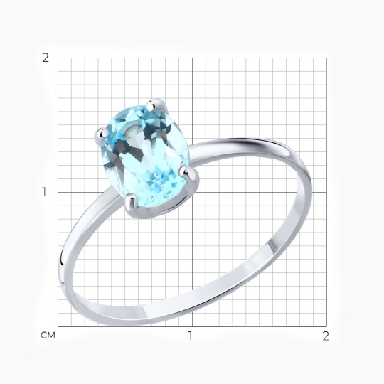 Кольцо из серебра с топазом