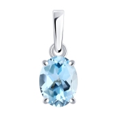 Подвеска из серебра с топазом