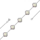 Браслет из серебра с перламутром