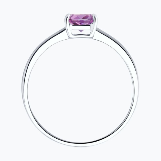 Кольцо из серебра с аметистом