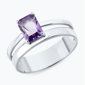 Кольцо из серебра с аметистом