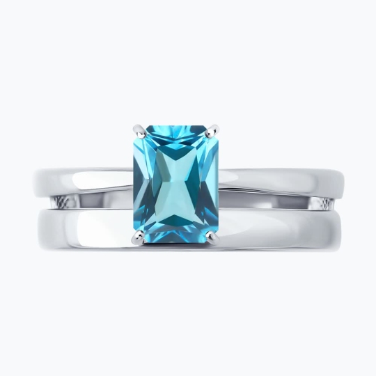 Кольцо из серебра с топазом