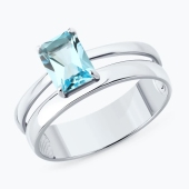 Кольцо из серебра с топазом