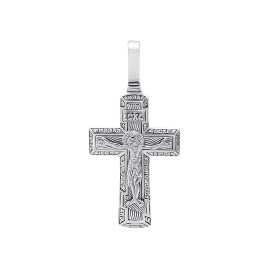 Подвеска-крест из серебра