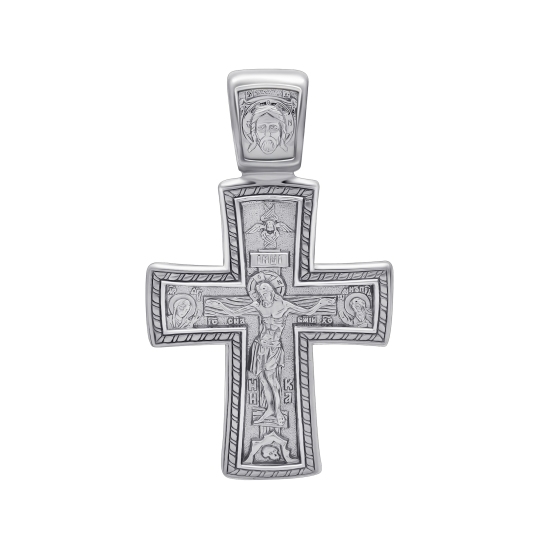 Подвеска-крест из серебра