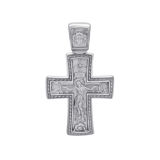 Подвеска-крест из серебра