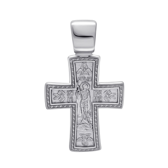 Подвеска-крест из серебра